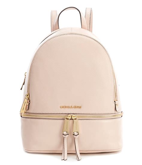 michael kors rhea zip medium backpack soft pink|More.